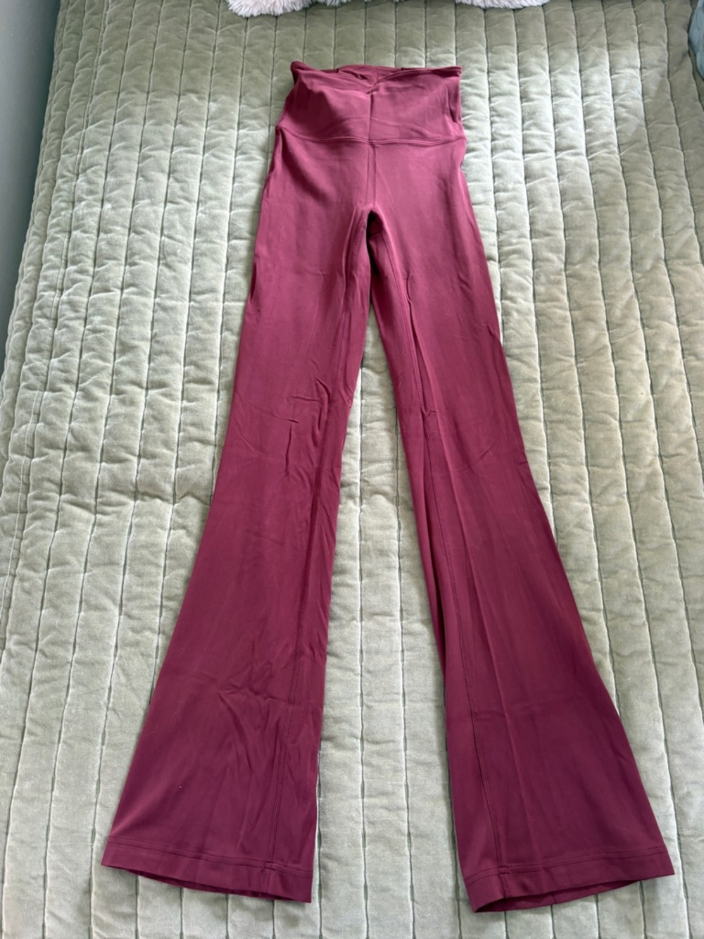 Lululemon Groove Super-High-Rise Flared Pant Red Merlot - Size 2